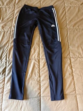 ADIDAS Black Track/Jogger Pants with White Stripes: Climacool